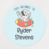 Nom de l'astronaute étanche Étiquettes (Design 2)