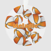 nom de l'athlète sur des boules de basket orange b (devant)