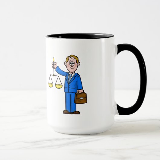 Nom de l'avocat masculin Mug (Droite)