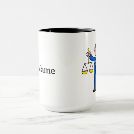 Nom de l'avocat masculin Mug (Centre)