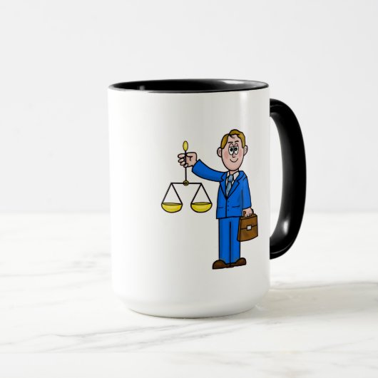 Nom de l'avocat masculin Mug (Devant droit)