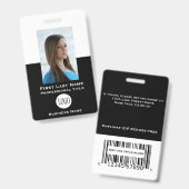 Nom de l'employé Balises d'identification Badges B (Avant & arrière)