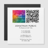 Nom de l'employé Code QR Modèle du logo de l'entre (Devant / Derrière)