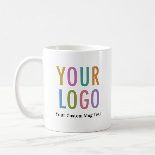 Nom de l'employé Mug Custom Business Logo Brandé (Gauche)