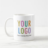 Nom de l'employé Tasse personnalisée Logo de l'ent (Gauche)