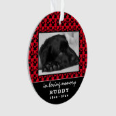 Nom de l'Empreinte de patte de photo Pet Memorial (devant)