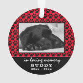 Nom de l'Empreinte de patte de photo Pet Memorial (dos)