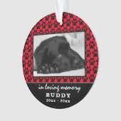 Nom de l'Empreinte de patte de photo Pet Memorial (devant)