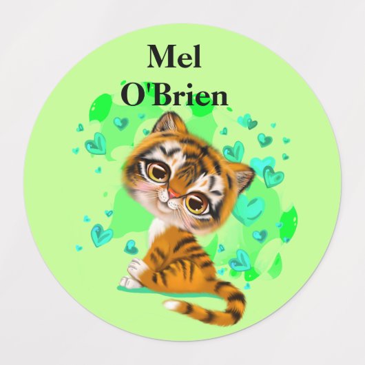 Nom de l'enfant Étiquettes (Design 1)