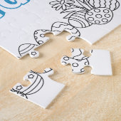 Nom de l'enfant Puzzle de coloriage de Pâques (Côté)