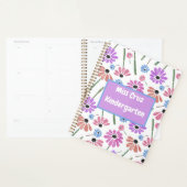Nom de l'enseignant floral/Couleur vive (Devant avec enveloppe)
