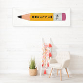 Nom de l'enseignant Pencil Bannière de classe (En situation)