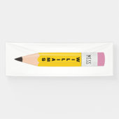 Nom de l'enseignant Pencil Bannière de classe (Horizontal)