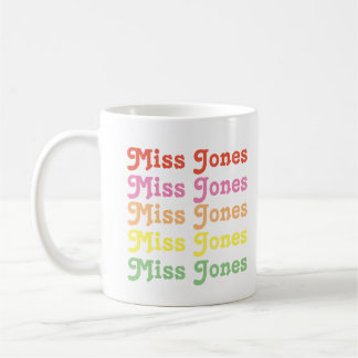 Nom de l'enseignant personnalisé École Mug personn