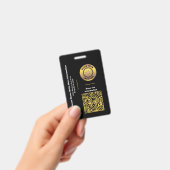 Nom de l'entreprise Code barre de code QR Badge pe (Manuel / portable)