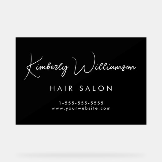 Nom de l'entreprise Design Signature Script Noir (Recto)