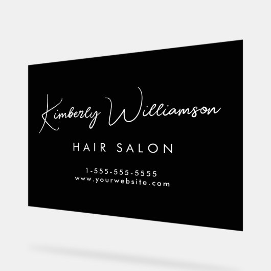 Nom de l'entreprise Design Signature Script Noir (Angle)