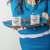 Nom de l'entreprise et logo sur la Mug Combo bleu