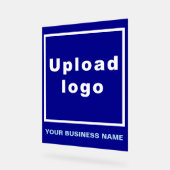 Nom de l'entreprise et logo sur le panneau acryliq (Angle)