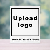Nom de l'entreprise et logo sur le signe acrylique (Neutre)