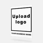 Nom de l'entreprise et logo sur le signe acrylique (Angle)