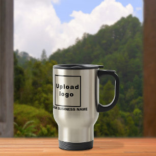 Nom de l'entreprise et logo sur Mug de voyage inox