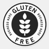 Nom de l'entreprise Gluten Free Food Étiquette (Devant)