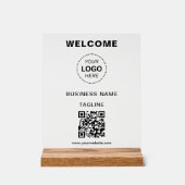 Nom de l'entreprise Logo et code QR Welcome Signal (Recto)
