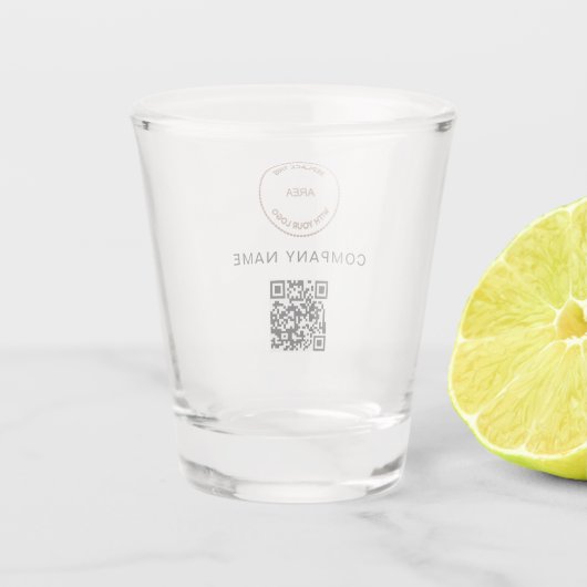 Nom de l'entreprise Logo QR Code promo Verre de ti (Dos)