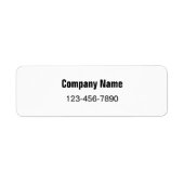 Nom de l'entreprise Numéro de téléphone Étiquette (Devant)