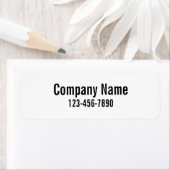 Nom de l'entreprise Numéro de téléphone Étiquette  (En situation)