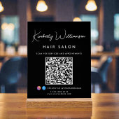 Nom de l'entreprise Signature Script QR Code noir