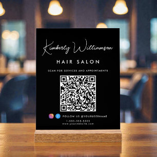 Nom de l'entreprise Signature Script QR Code noir
