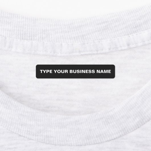 Nom de l'entreprise sur le Étiquette du rectangle (Apposé)