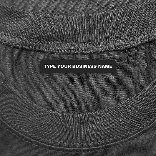 Nom de l'entreprise sur le Étiquette du rectangle