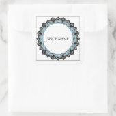 Nom de l'épice Arête Florale décorative Étiquette (Sac)