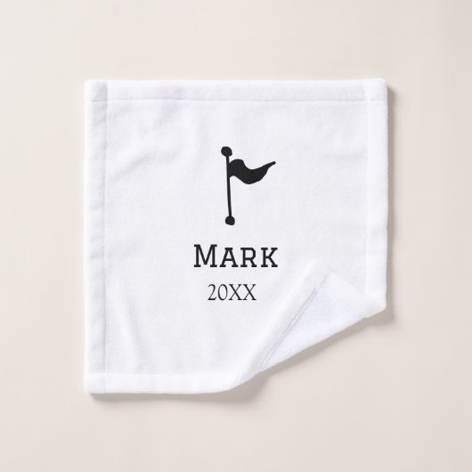 nom de l'équipe ajouter nom du joueur date drapeau (Gant de toilette)