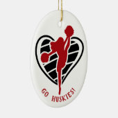 Nom de l'équipe de Pom-pom girl rouges Ornement en (Droite)