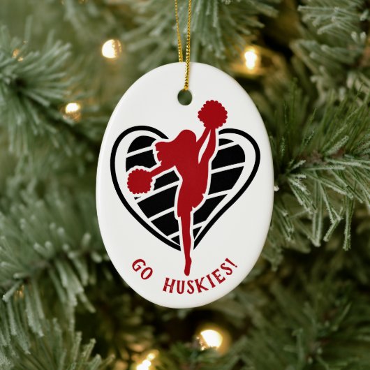 Nom de l'équipe de Pom-pom girl rouges Ornement en (Arbre)