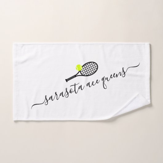 Nom de l'équipe de tennis personnalisée Élégant Sc (Serviette à main)