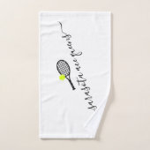 Nom de l'équipe de tennis personnalisée Élégant Sc (Serviette à main)