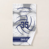 Nom de l'équipe de volley-ball et de l'athlète (Serviette à main)