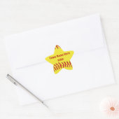 NOM DE L'ÉQUIPE et Stickers Softball en forme d'ét (Enveloppe)