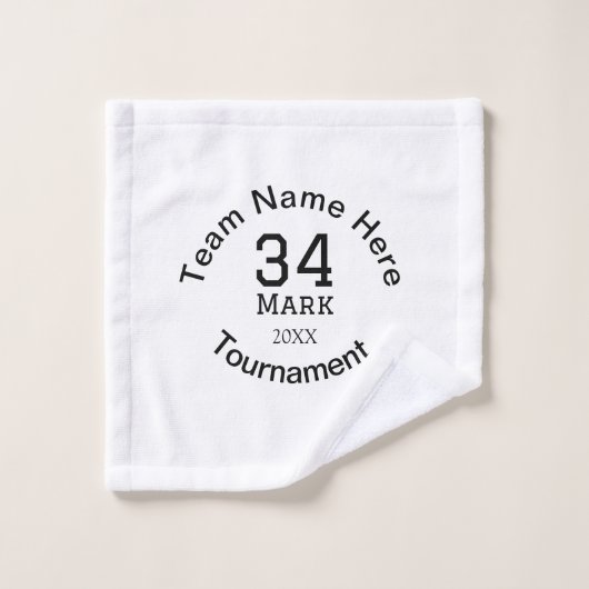 Nom de l'équipe ici ajouter nom tournoi année text (Gant de toilette)