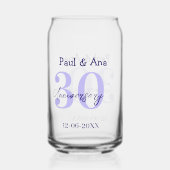 nom de lettre gras violet 30e anniversaire simple (Verso)