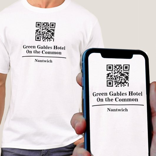 Nom de l'hôtel ou du restaurant avec T-shirt Code 