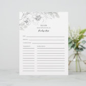 Nom de l'illustration florale botanique Carte de r (Debout devant)