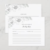 Nom de l'illustration florale botanique Carte de r (Devant / Derrière)