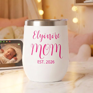 Nom de maman personnalisé Établie Écriture rose