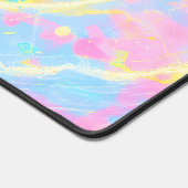 Nom de marbre clair rose et bleu pastel Abstrait (Coin)